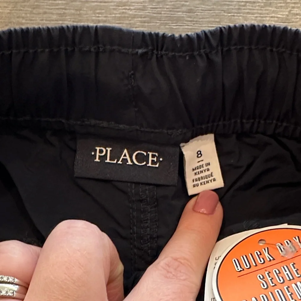 The Children's‎ Place Boy's 8 Navy Blue Nylon Quick-Dry Cargo Shorts